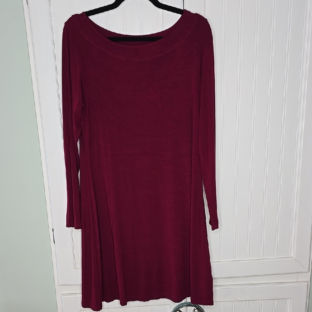 Cut Loose Red A-Line Long Sleeve Dress Size M